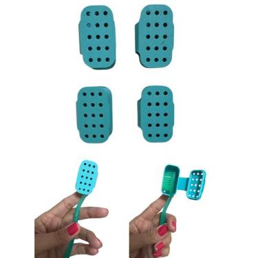 Imagem de Kit 4 Capinhas Protetora Escova Dente Protetor Cerdas Dental - FLEX3D,