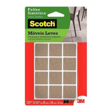 Imagem de Feltro Sintético Para Móveis Leves 3M Scotch Quadrado Marrom Médio 12 