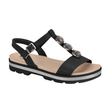 Imagem de Sandalia Modare Feminina Confortavel Ortopédica Detalhes Pedraria Ref: