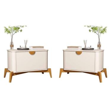 Imagem de Conjunto Mesa De Cabeceira San Marino Off White