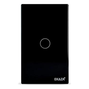 Imagem de EKAZA Interruptor Inteligente, Touch, Zigbee 3.0, 4x2, 1 Botão, Preto, Compativel com Google home e Alexa, T307-1ZP