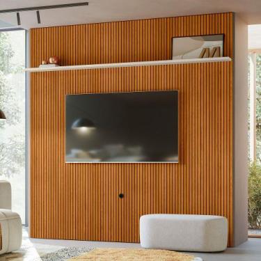 Imagem de Painel TV 75 Pol 238cm Ripado para Sala Kalven M20 - D'Rossi - DRossi,