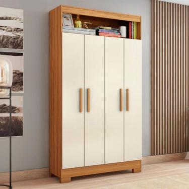 Imagem de Armário Multiuso Charge 4 Portas Freijó Trend/Off White Tx - Pnr Móvei