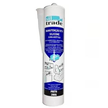 Imagem de Silicone Sil Trade 280g Preto Para Aquários