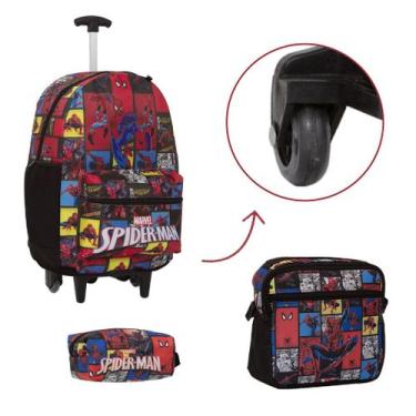 Imagem de Mochila Infantil Homem Aranha Desenho Carrinho Passeio Aulas - TOYS 2U