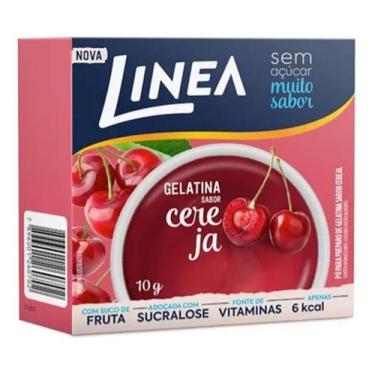 Imagem de Kit c/ 6 Gelatina Zero Sabor Cereja Linea 10g