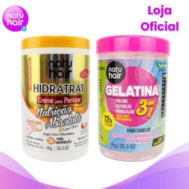 Imagem de Kit Creme para Pentear Nutrição Absoluta Super Óleos NatuHair 1kg - Na