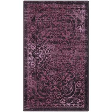 Imagem de Maples Rugs Tapetes de área de transição Pelham – Feito nos EUA – Lavável, antiderrapante, tapete interno para entrada, hall de entrada, cozinha e banheiro, 1'8 x 2'10, Wineberry