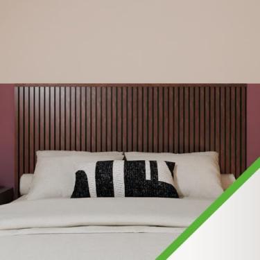 Imagem de Kit Cabeceira Painel Ripado | Linha Urban | Transforme Seu Quarto com Estilo Modern Elegante e Prática - Corten -Cama Box Casal - Meu Rodapé Oficial