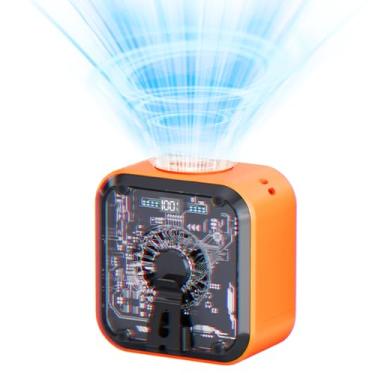 Imagem de Ventilador de cintura portátil com carregamento solar, carregador portátil de 10.000 mAh, motor sem escovas de 16000 RPM, 5 velocidades, resfriamento mãos livres para construção, caminhadas