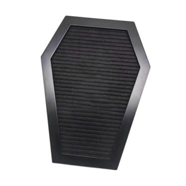 Imagem de WeiLaiKeQi Quadro de letras de caixão, decoração resistente, feltro, mensagem, quadro de avisos assustador, Preto