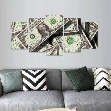 Imagem de Quadro Money Arte Do Dinheiro Moeda Dólar Mosaico