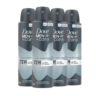 Imagem de Kit Desodorante Aerosol Dove Men Sem Perfume 150ml - 4 unidades