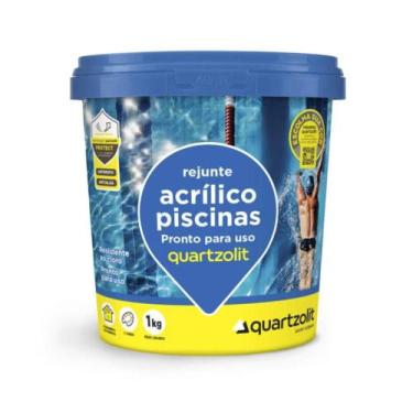Imagem de Rejunte Acrílico Piscina 1kg Cinza Platina Quartzolit