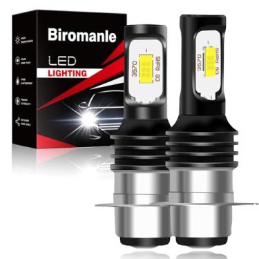 Imagem de Biromanle Compatível com lâmpadas Yamaha Kodiak 400 2000-2004 450 2003-2005 Hi/Lo, 6000K branco super brilhante, plug and play, H6 H6M ATVS UTV lâmpadas de neblina de motocicleta (pacote com 2)