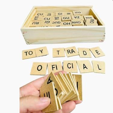 Imagem de Alfabeto Silabico Em Madeira 360 Peças Formando Sílabas Letras Palavras