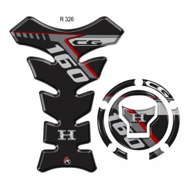 Imagem de Kit Adesivo Resinado Bocal Tanque CG160 Titan 2016 17 18 19 - Resitank