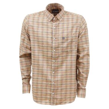 Imagem de Camisa Xadrez Masculina Laranja Manga Longa TXC 38273