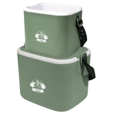 Imagem de Dr Camp Caixa térmica térmica de 15 qt para armazenamento de alimentos de bebidas no gelo, portátil, para acampamento, piquenique, porta traseira, uso ao ar livre, refrigerador Caja Enfriadora