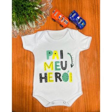 Imagem de Body Infantil Manga Curta Branco Temático Bebê Frase 100% Suedine - Sa