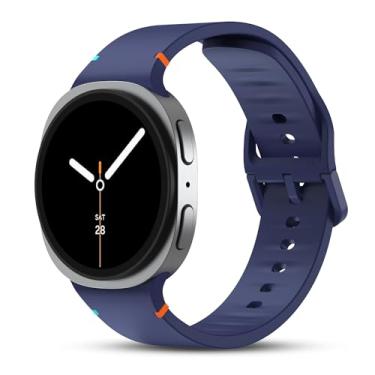 Imagem de Pulseira esportiva de substituição de silicone macio compatível com Samsung Galaxy Watch 8 de 40 mm e 44 mm/Galaxy Watch 8 Classic de 46 mm e mulheres
