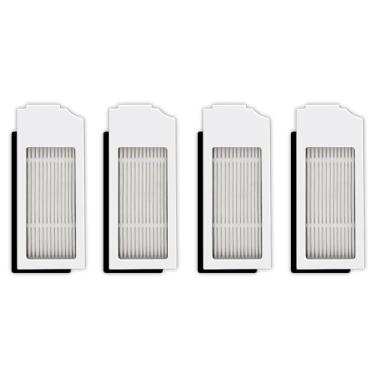 Imagem de (4 peças) Filtros HEPA de substituição N20 Plus compatíveis com ECOVACS DEEBOT N20 Plus/ N20 Pro Plus/ X1 Omni/ T10/T10 Plus/T10 Turbo/ T10 Omni Robot Aspirador de pó, kit de acessórios de filtros