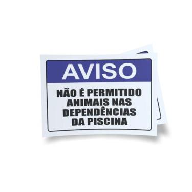 Imagem de Kit 3 Placas sinalização 15x21cm EM PVC PL(252) - Tema: Piscina - Sem 