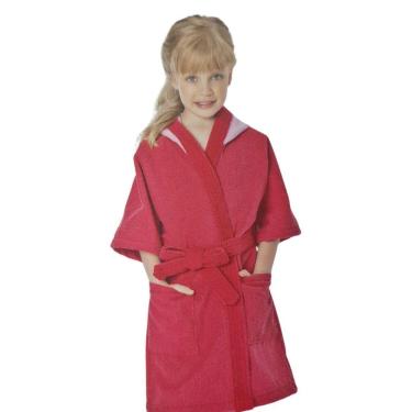 Imagem de Roupao Infantil Aveludado Com Capuz Colecao Jujuba Tamanho P