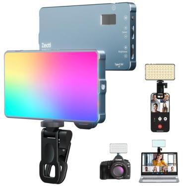 Imagem de Zecti Luz De Câmera Para Selfies Com Sapata De Metal E Clipe De Luz De Vídeo Rgb Recarregável Para Laptops, Câmeras, Selfies, Videoconferências, Transmissão Ao Vivo Do Tiktok, Filmagens