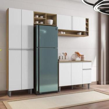 Imagem de Cozinha Compacta Atlanta amendoa branco - CasaH