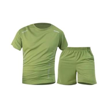 Imagem de Conjunto Esportivo Masculino De Verão, 2 Peças, Preto, De Secagem Rápi