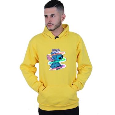 Imagem de Moletom Unissex Canguru Lilo Stitch Custom - Lafre, Amarelo, GG