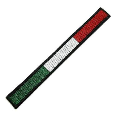 Imagem de V0001T 01 Bandeira Itália patch bordada termo adesivo - BR44