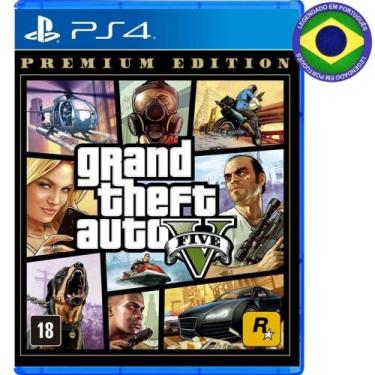 Imagem de Gta V 5 Grand Theft Auto V Premium PS 4 Mídia Física Original Sony Lac