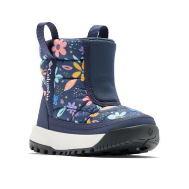 Imagem de Columbia Bota de caminhada unissex infantil Snowtrot Mid, Nocturnal/Wildflower Whimsy, 13 Little Kid