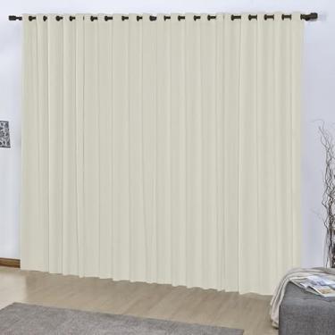 Imagem de Cortina Blackout com Ilhós, 3,00m x 2,80m, Tecido Duplo, Corta Luz para Sala e Quarto, Poliéster (Bege)