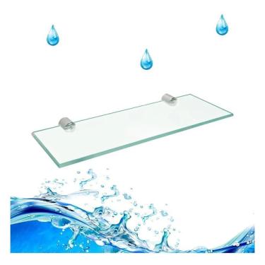 Imagem de 2X Prateleira Porta Shampoo Banheiro Parede Vidro Incolor Lu
