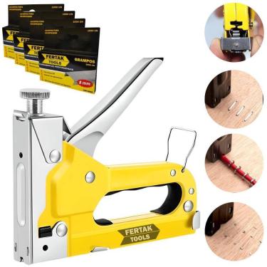 Imagem de Grampeador Pinador Manual 3 Em 1 Pressão + 4000 Grampos 8Mm