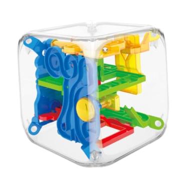 Imagem de Milageto Crianças Maze Cube Puzzle Puzzle Brinquedo Cérebro Teaser Toy Bolso Toy Férias portátil Presente 3D Maze Ball Educational Toy for Child