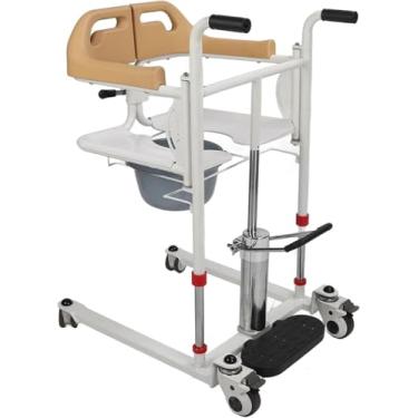 Imagem de Cadeira De Rodas Hidráulica Tsfer Para Casa Com Assento Dividido De 180°, Potty E Mesa De Jantar Cadeira Sanitária Portátil Portátil Tsfer Lifter