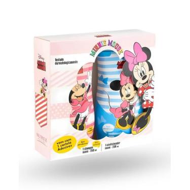 Imagem de Shampoo e Condicionador Minnie Infantil Kit 250ml  Adesivos Brinde  Nu