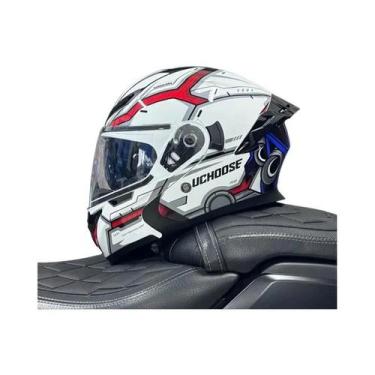 Imagem de Capacete De Motocicleta Unissex Aprovado Pelo DOT Com Visor Duplo Prot