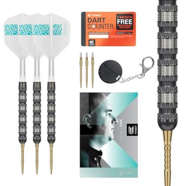 Imagem de TARGET Dardos Rob Cross 95K ponta de aço suíço dardos de ponta suíça, 95% dardos de tungstênio com voos K-Flex, 23G | dardos de tensão, conjunto de dardos Swiss Edition Swiss Points K Flex Dart Set,