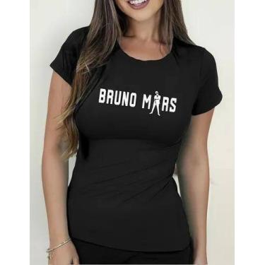 Imagem de Camiseta Camisa de Algodão Adulto Masculina Feminina  Bruno Mar s Músi