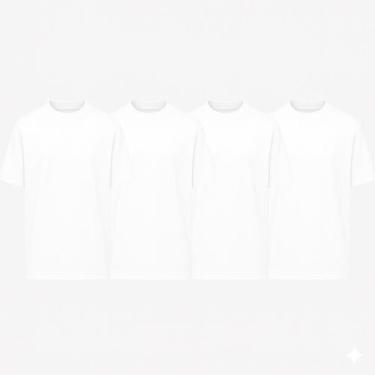 Imagem de Kit 4 Camiseta Oversized Masculina Street Basic Camisa Lisa T-shirt Di