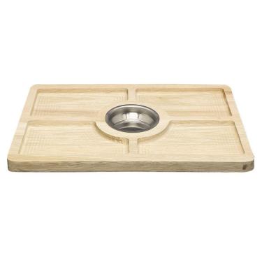 Imagem de Petisqueira Em Madeira Com Molheira Central 37X24,5X2Cm