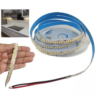 Imagem de Fita Led 5 Metros 244 Leds 16w 3000K Decoraçao Casa Loja Residencia Predio Sala Teto Rebaixado Sanca Gesso Iluminaçao Gamer