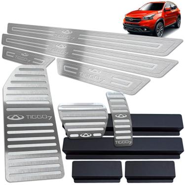 Imagem de Pedaleira Soleira Descanso Prata Chery Tiggo 7 2019 2022