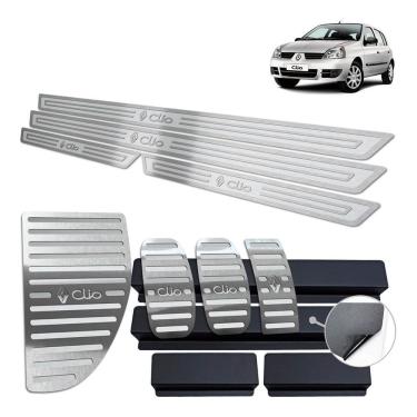Imagem de Soleira Pedaleira Descanso Renault Clio 2000/2012 Prata AR