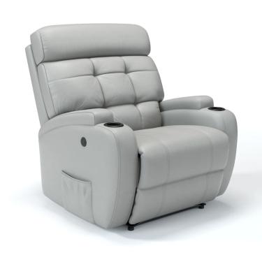 Imagem de Poltrona Do Papai Reclinável Elétrica Com Massagem Em Couro Bovino